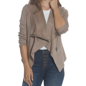 Vigoss Asymmetrical Faux-Suede Jacket